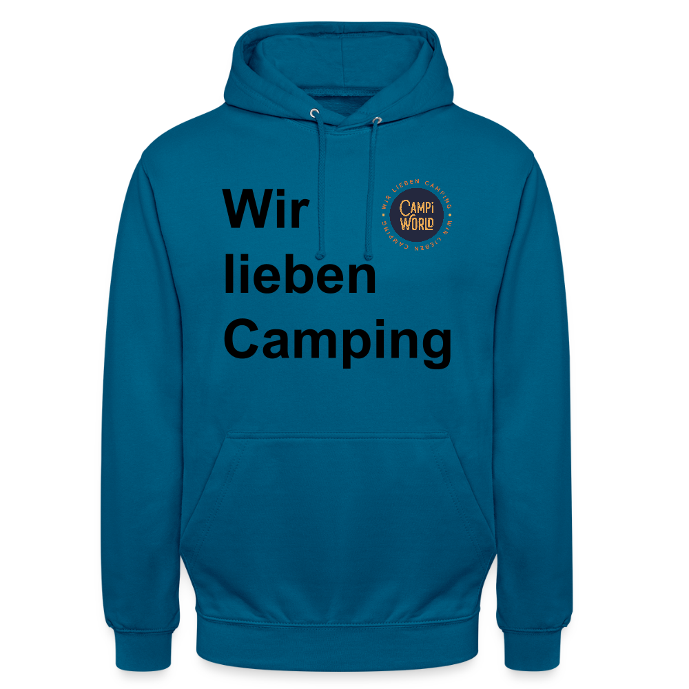 Unisex Hoodie "Wir lieben Camping" - Tiefseeblau