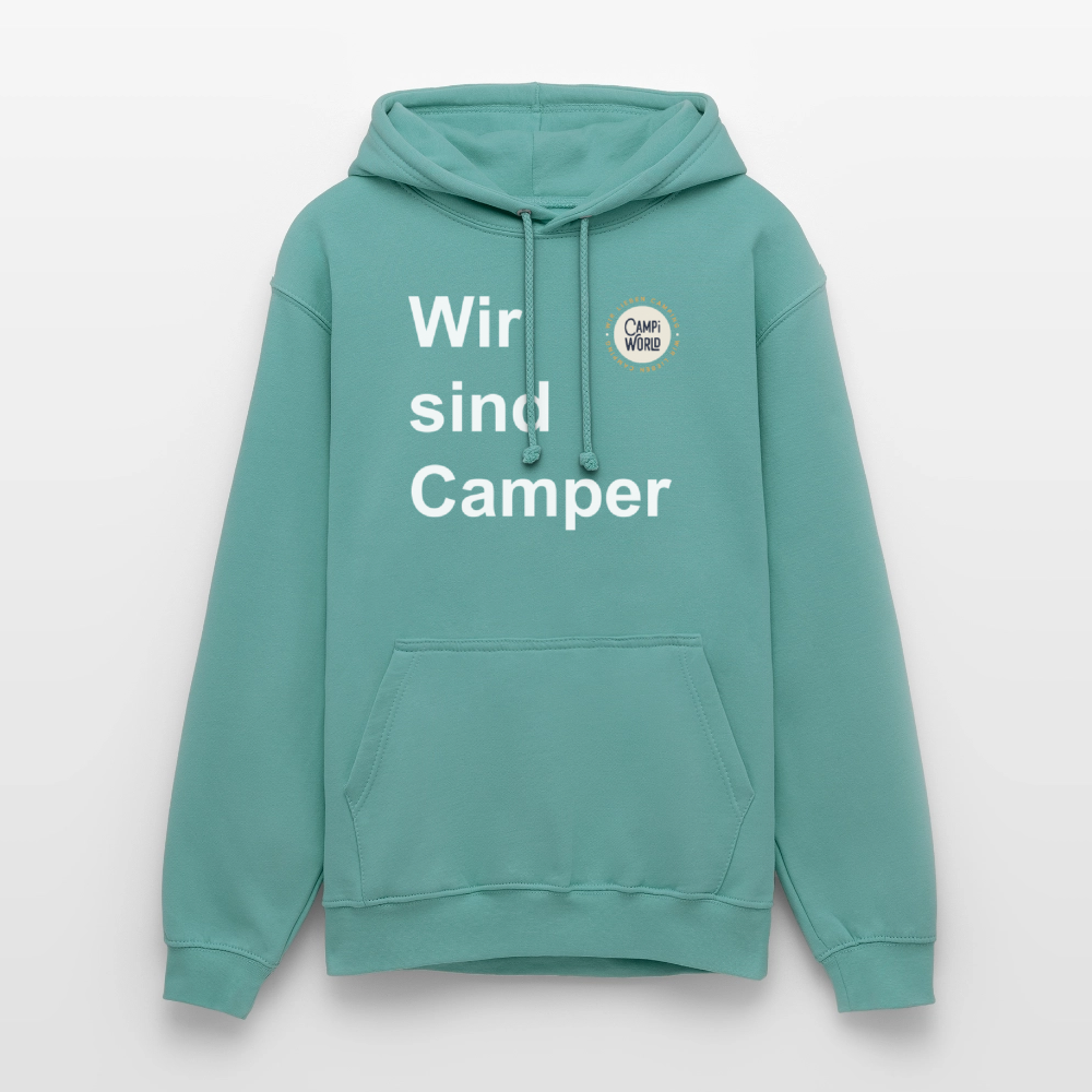 Unisex Hoodie "Wir sind Camper" - Pastelltürkis