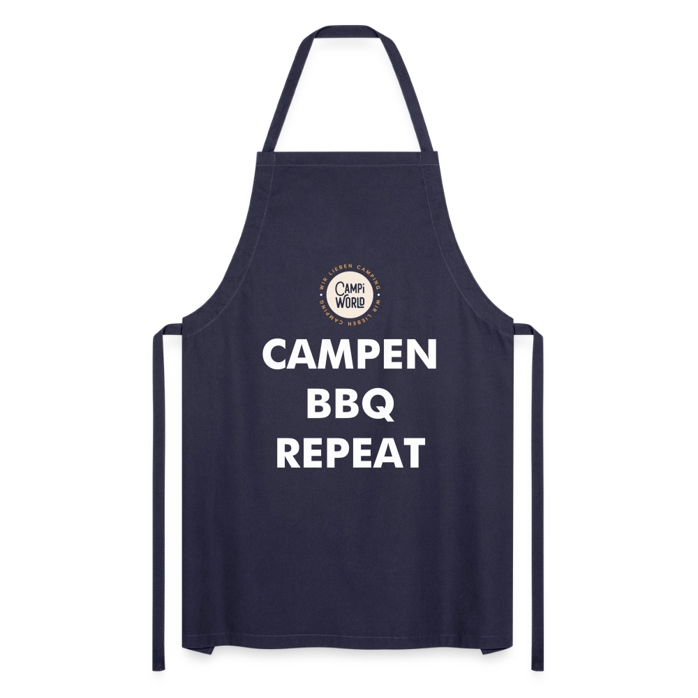 Kochschürze „Campen BBQ Repeat“ - Navy