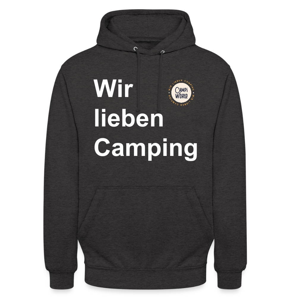 Unisex Hoodie "Wir lieben Camping" - Anthrazit