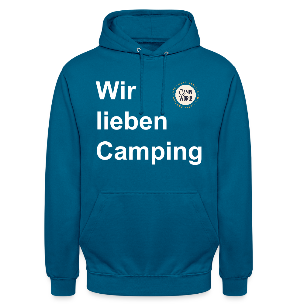 Unisex Hoodie "Wir lieben Camping" - Tiefseeblau