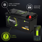 Wattstunde Nova Core 150 Ah Lithiumbatterie – mit Bluetooth / BMS / Heizung & Einbau