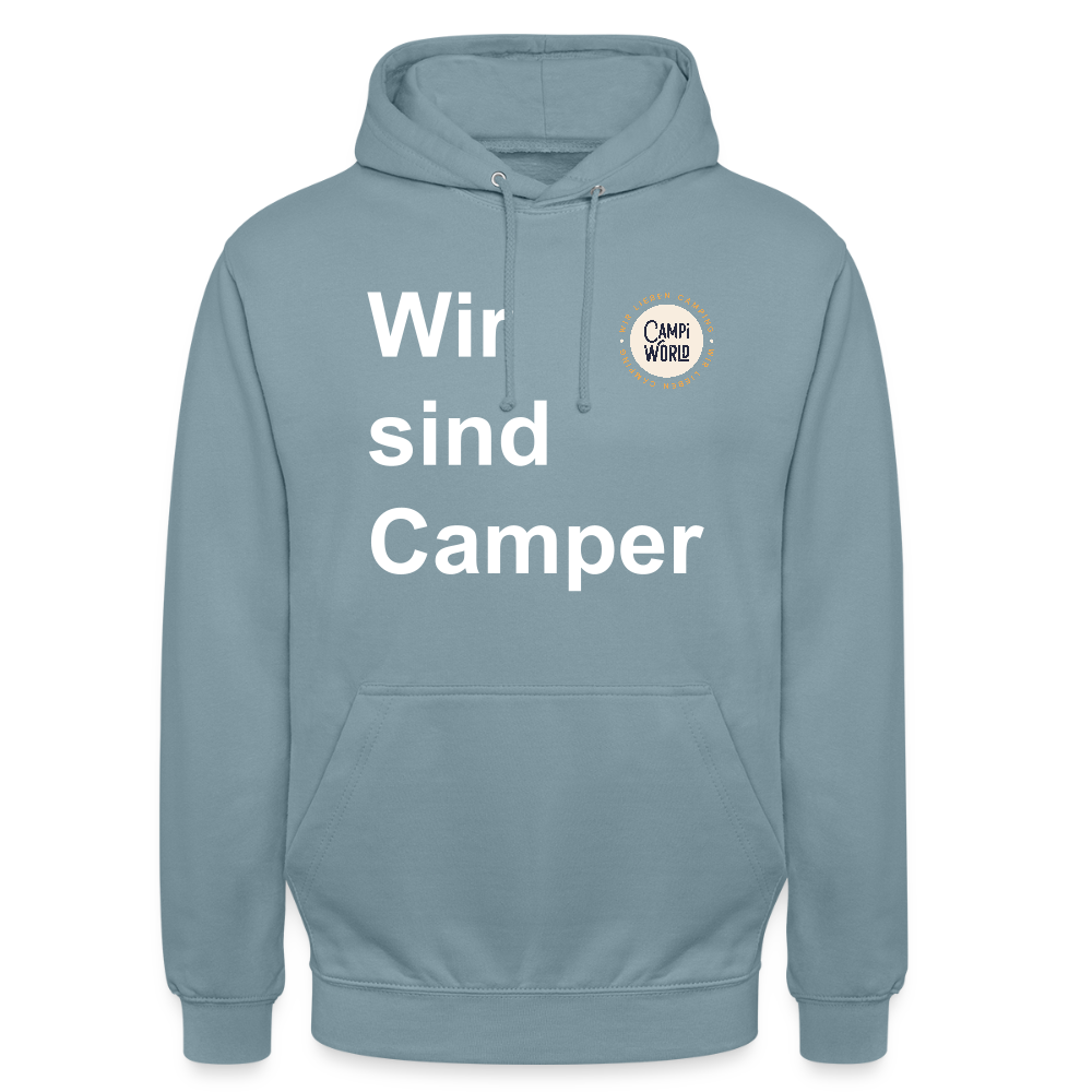Unisex Hoodie "Wir sind Camper" - Nebelblau