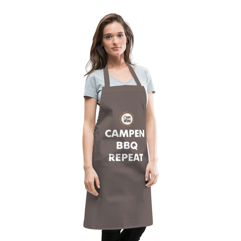 Kochschürze „Campen BBQ Repeat“ - Grau