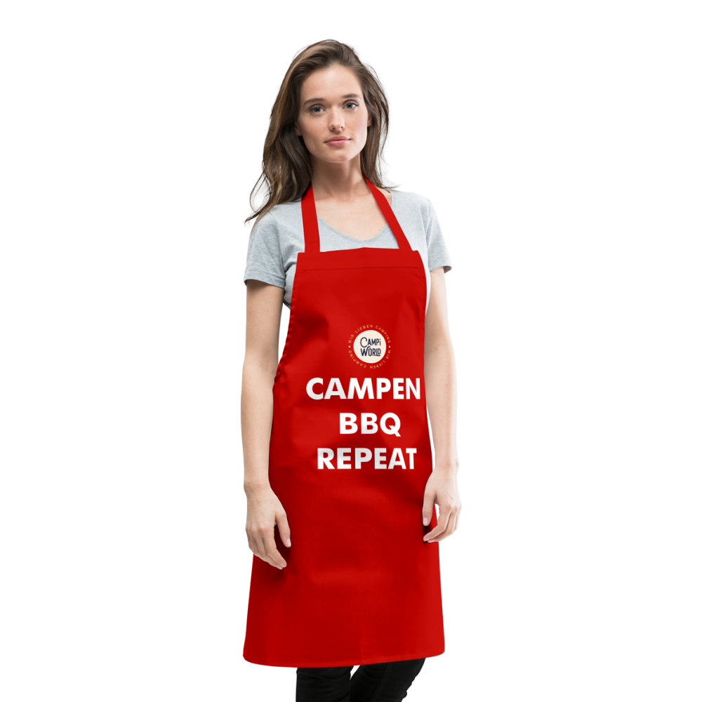 Kochschürze „Campen BBQ Repeat“ - Rot