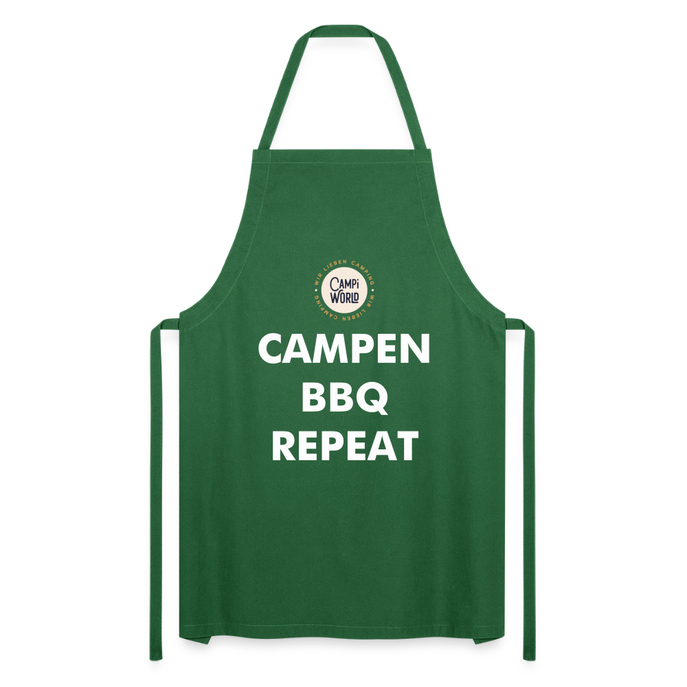Kochschürze „Campen BBQ Repeat“ - Grün