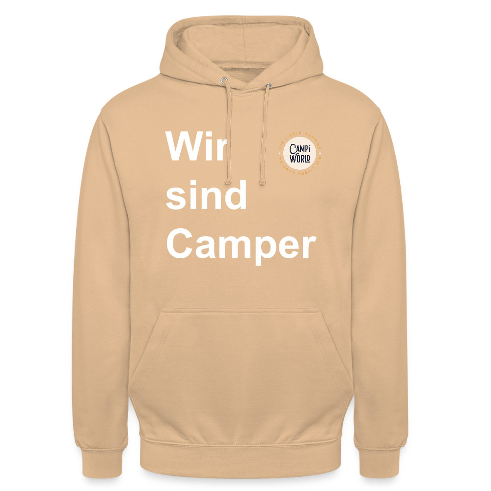 Unisex Hoodie "Wir sind Camper" - Pfirsich