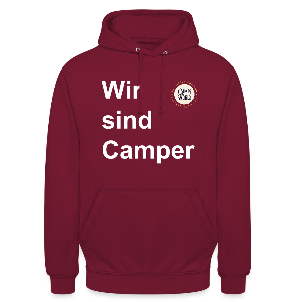 Unisex Hoodie "Wir sind Camper" - Bordeaux