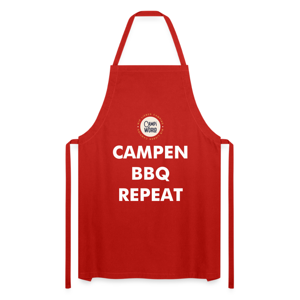 Kochschürze „Campen BBQ Repeat“ - Rot
