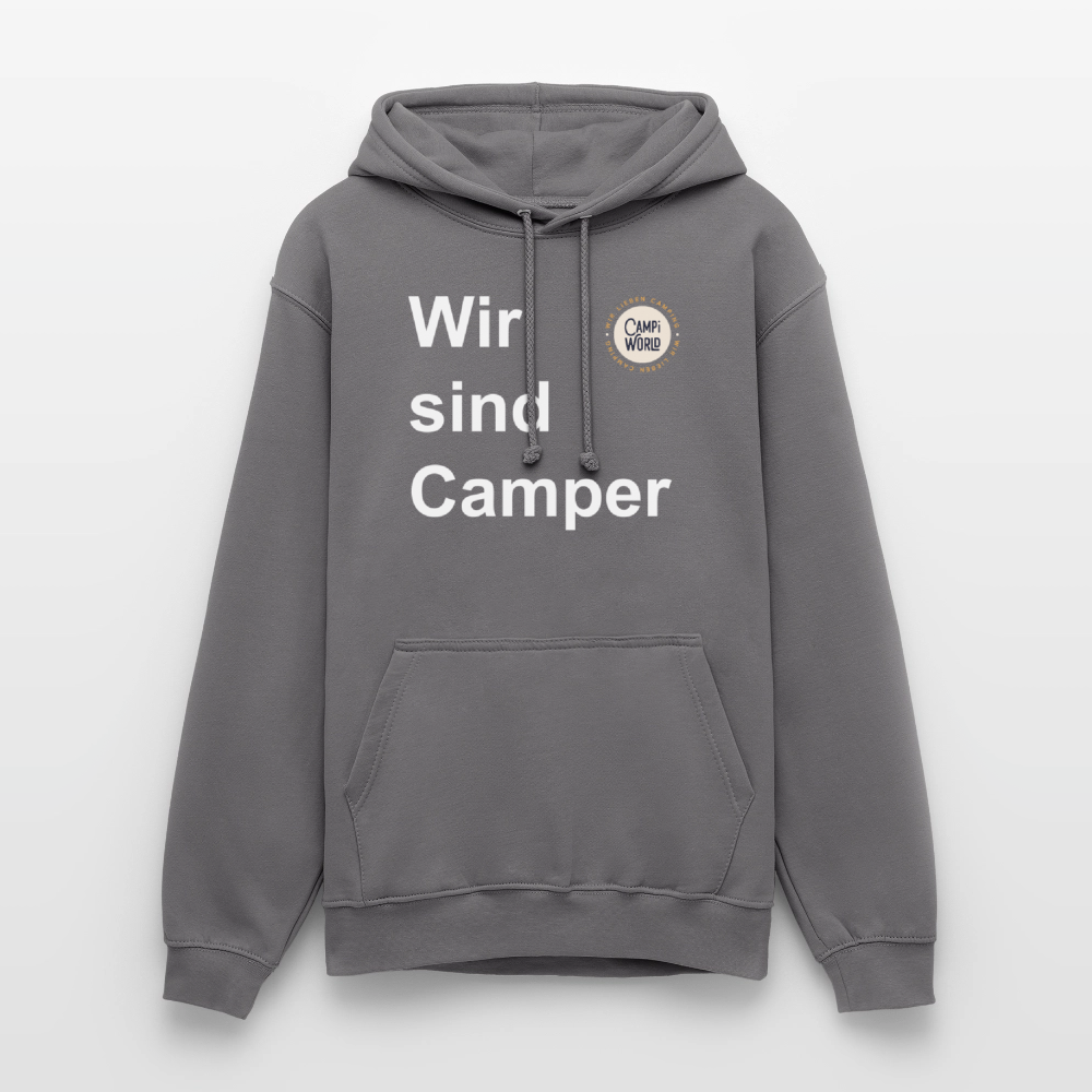 Unisex Hoodie "Wir sind Camper" - Mittelgrau