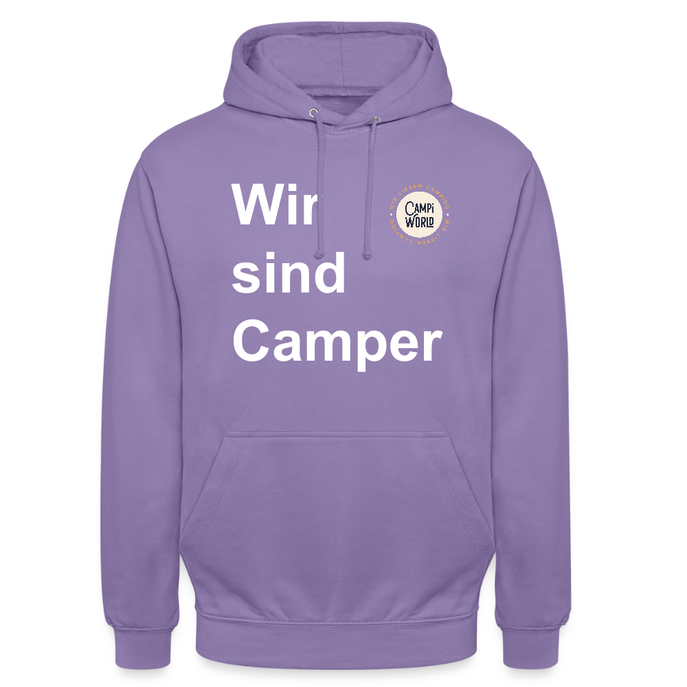 Unisex Hoodie "Wir sind Camper" - Lavendel
