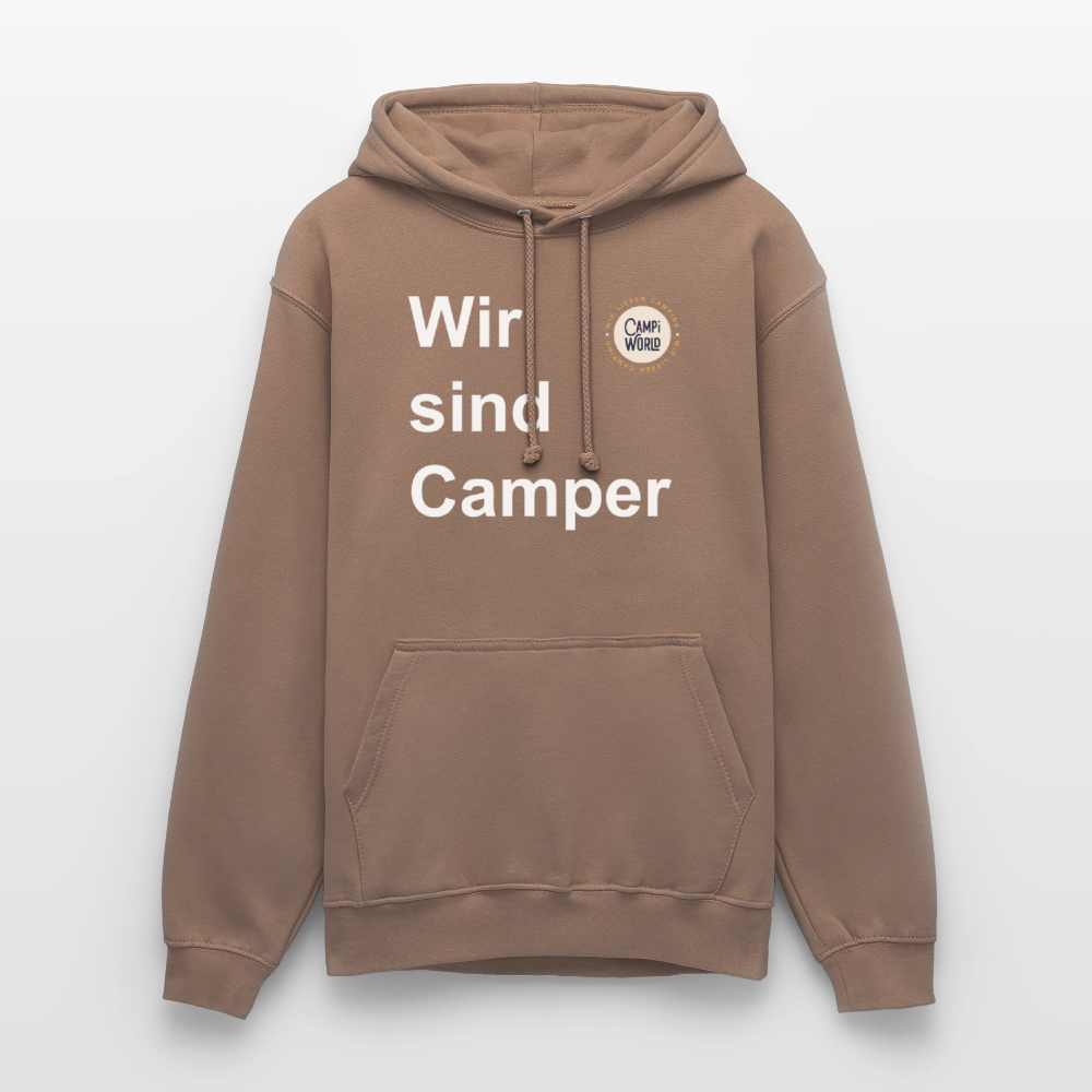 Unisex Hoodie "Wir sind Camper" - Mokka