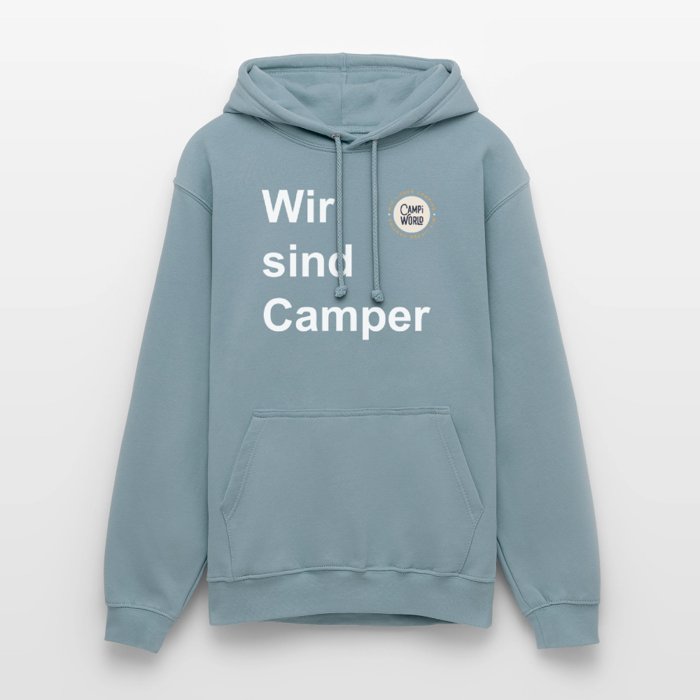 Unisex Hoodie "Wir sind Camper" - Nebelblau
