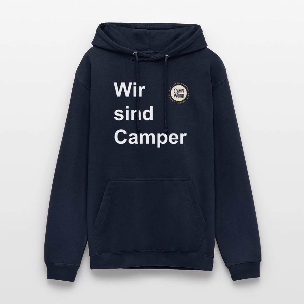 Unisex Hoodie "Wir sind Camper" - Navy