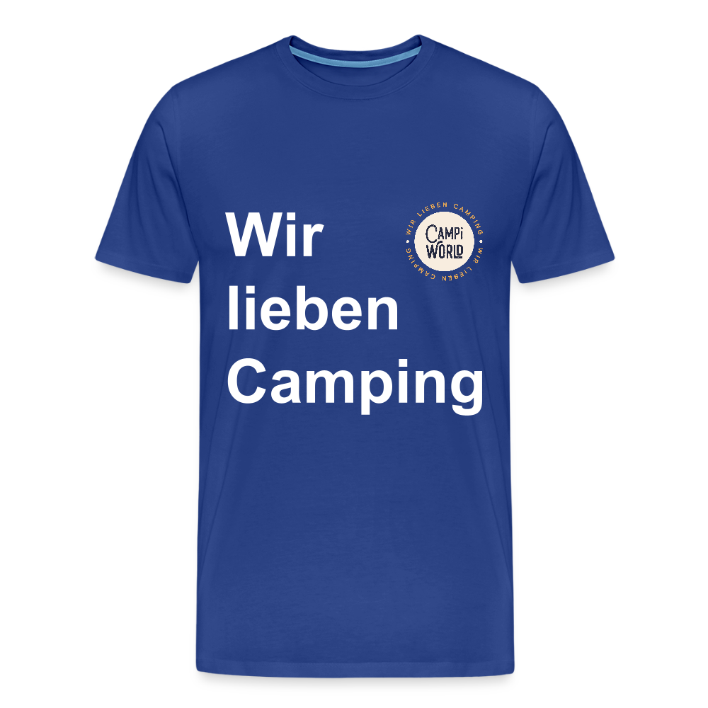 Premium Bio Shirt "Wir lieben Camping" - Königsblau