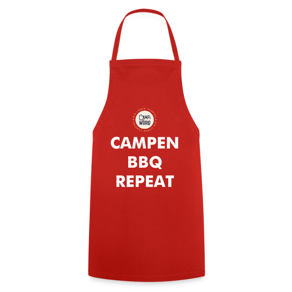 Kochschürze „Campen BBQ Repeat“ - Rot