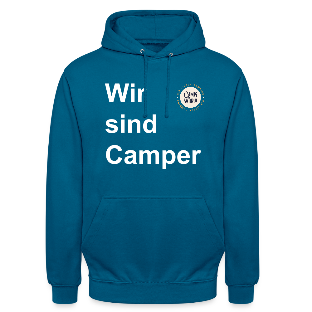 Unisex Hoodie "Wir sind Camper" - Tiefseeblau 