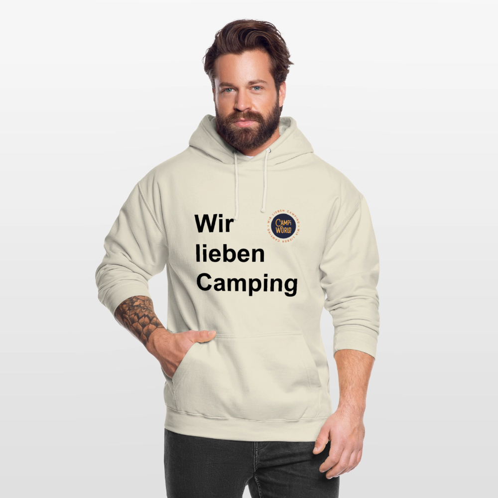 Unisex Hoodie "Wir lieben Camping" - Vanille-Milchshake