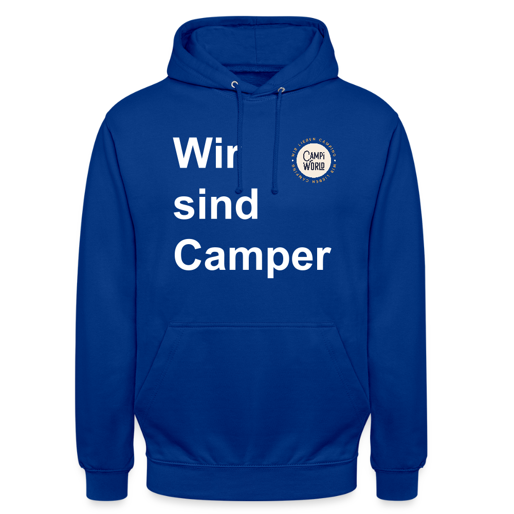 Unisex Hoodie "Wir sind Camper" - Royalblau