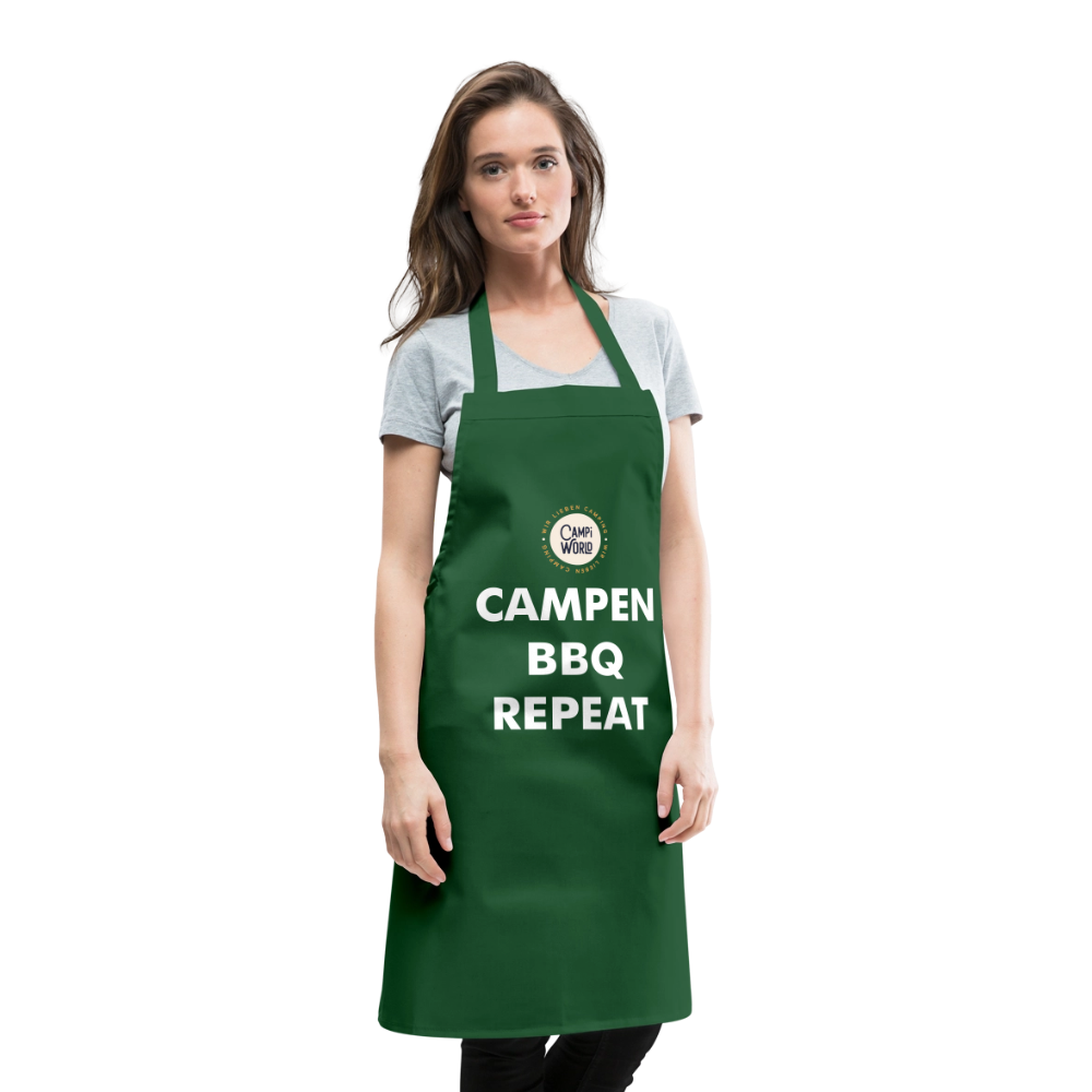 Kochschürze „Campen BBQ Repeat“ - Grün