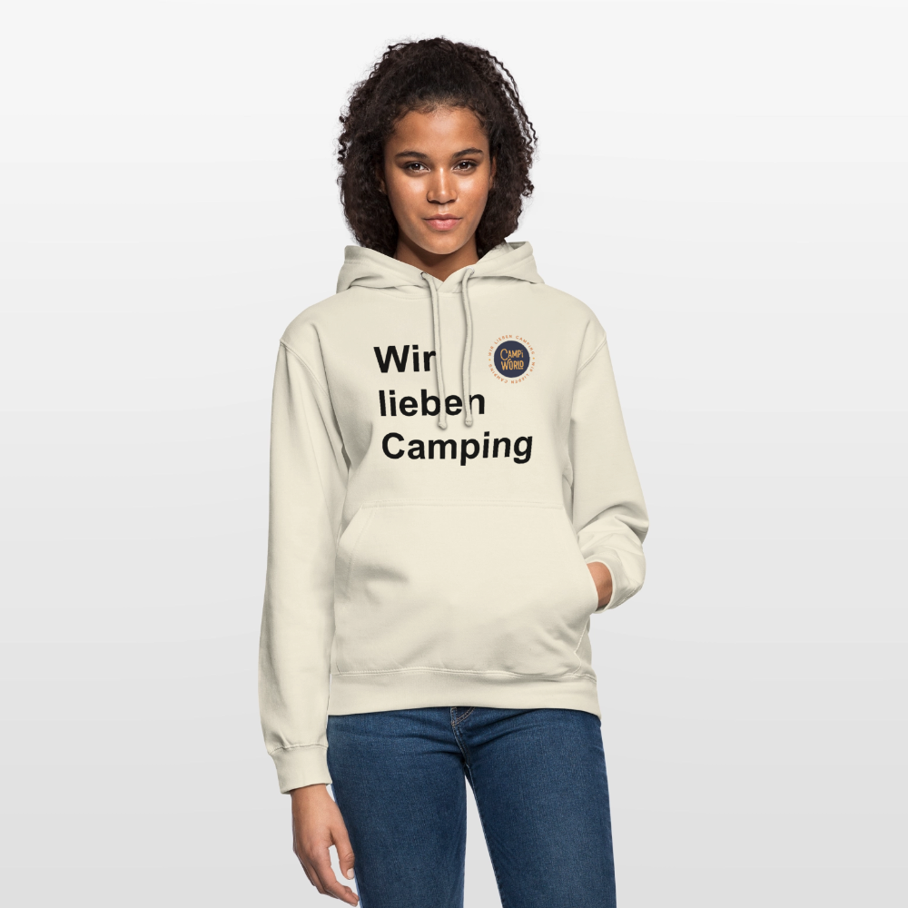 Unisex Hoodie "Wir lieben Camping" - Vanille-Milchshake