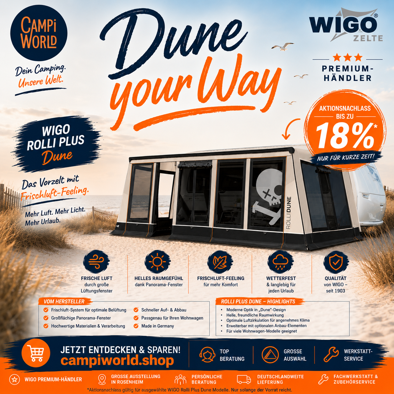 Wigo Rolli Plus DUNE - Sommerdeal bis zu 18% Rabatt