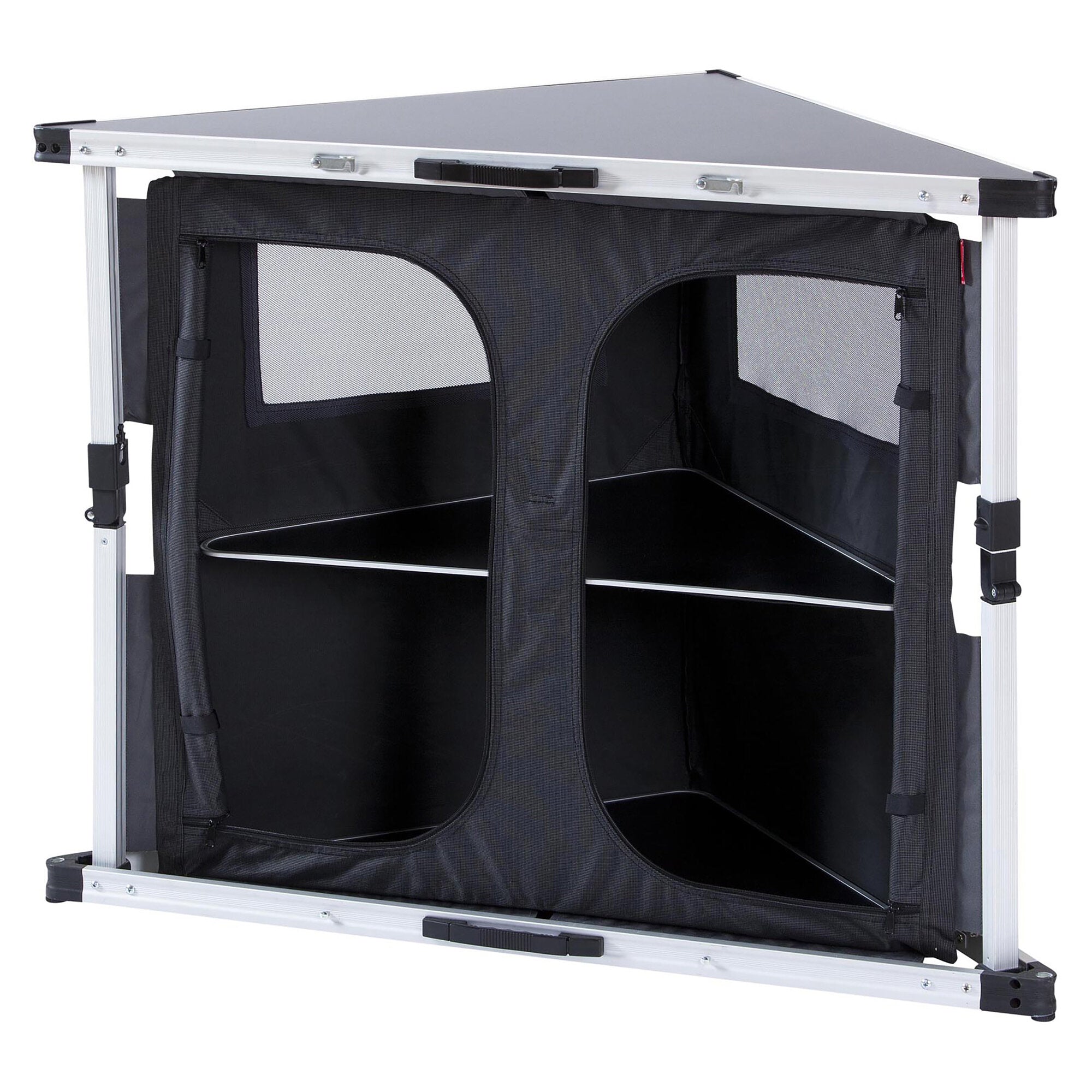 Campingschrank, dunkelgrau, Corner Cabinet