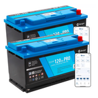 Lithiumbatterie 2x120Ah mit Bluetooth/BMS/Heizung + Einbau