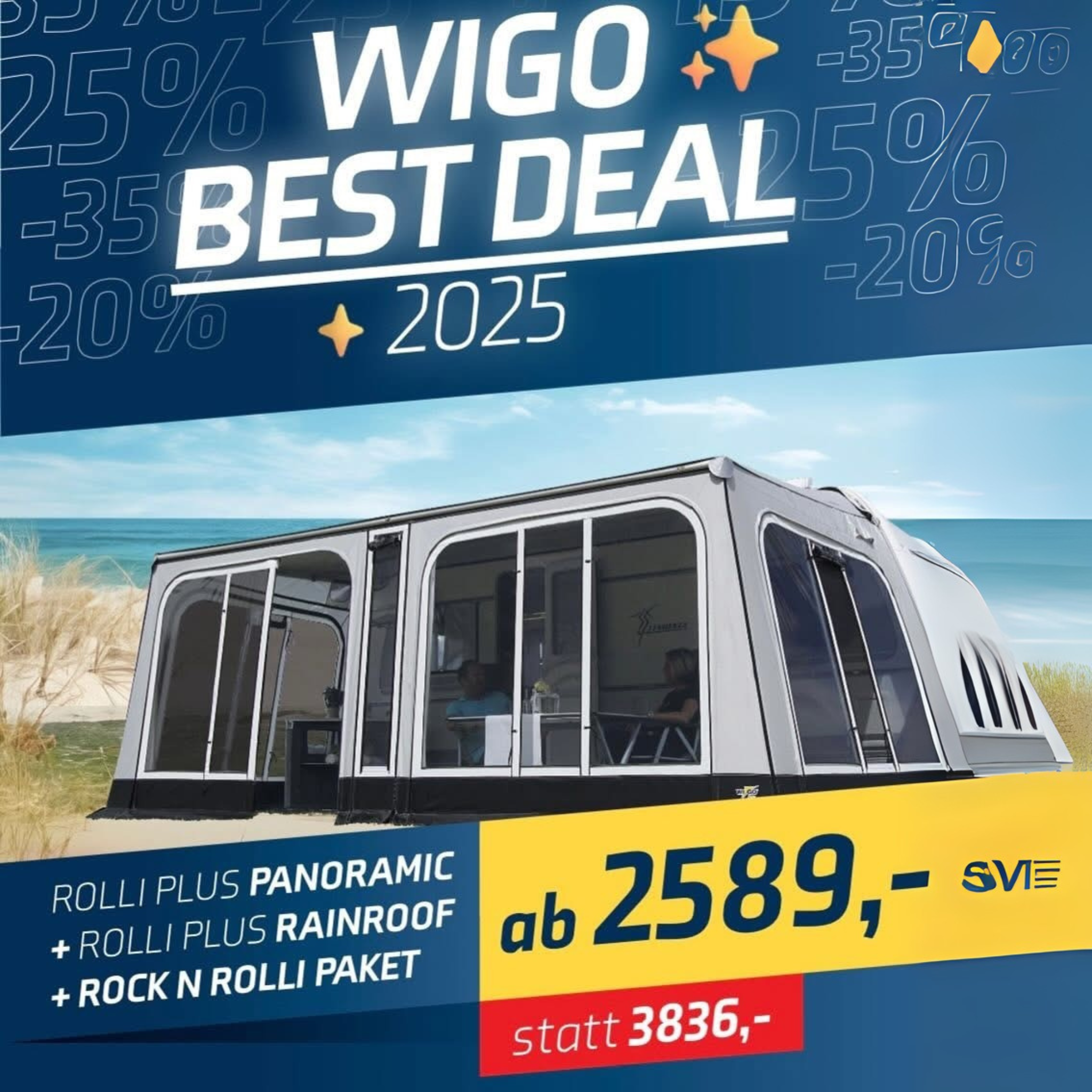 www.wigo-zelte.de WIGO Rolli Plus Panoramic – Best Deal 2025 Vorzelt – Campiworld Shop