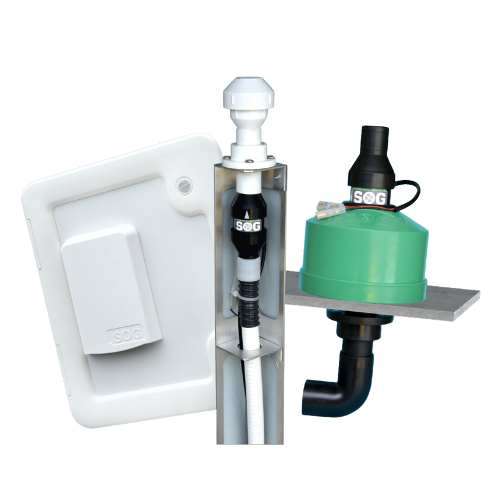 Toilettenentlüftung „SOG“ + Einbau