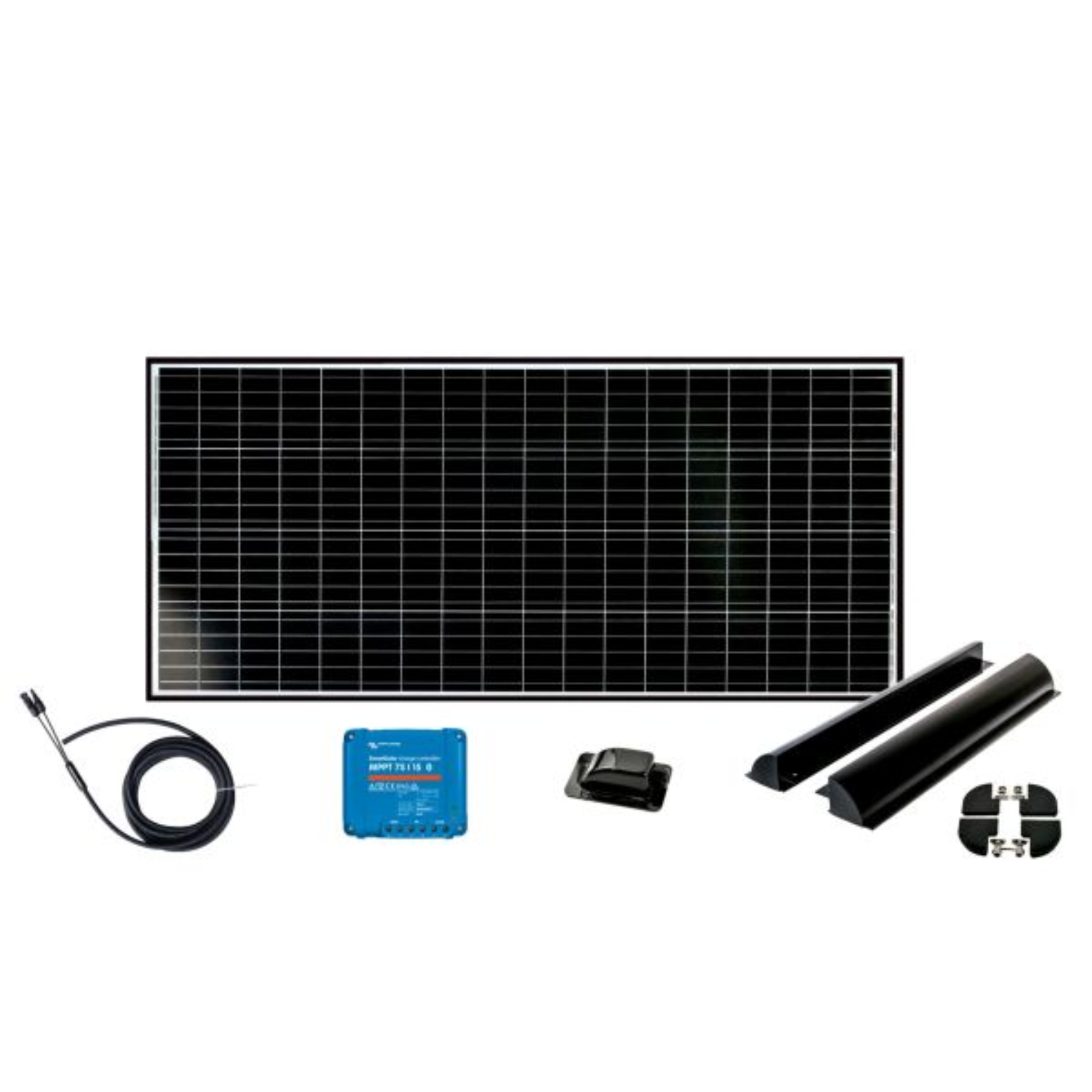 Solaranlage 110 Wp – inkl. MPPT-Solarregler mit Bluetooth & Einbau