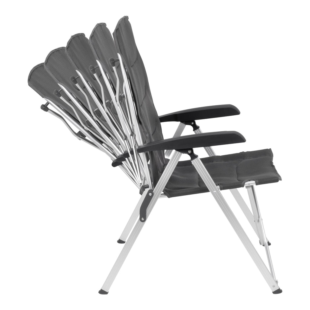Campingstuhl Dynafold Recliner Outdoor-Stuhl dunkelgrau 