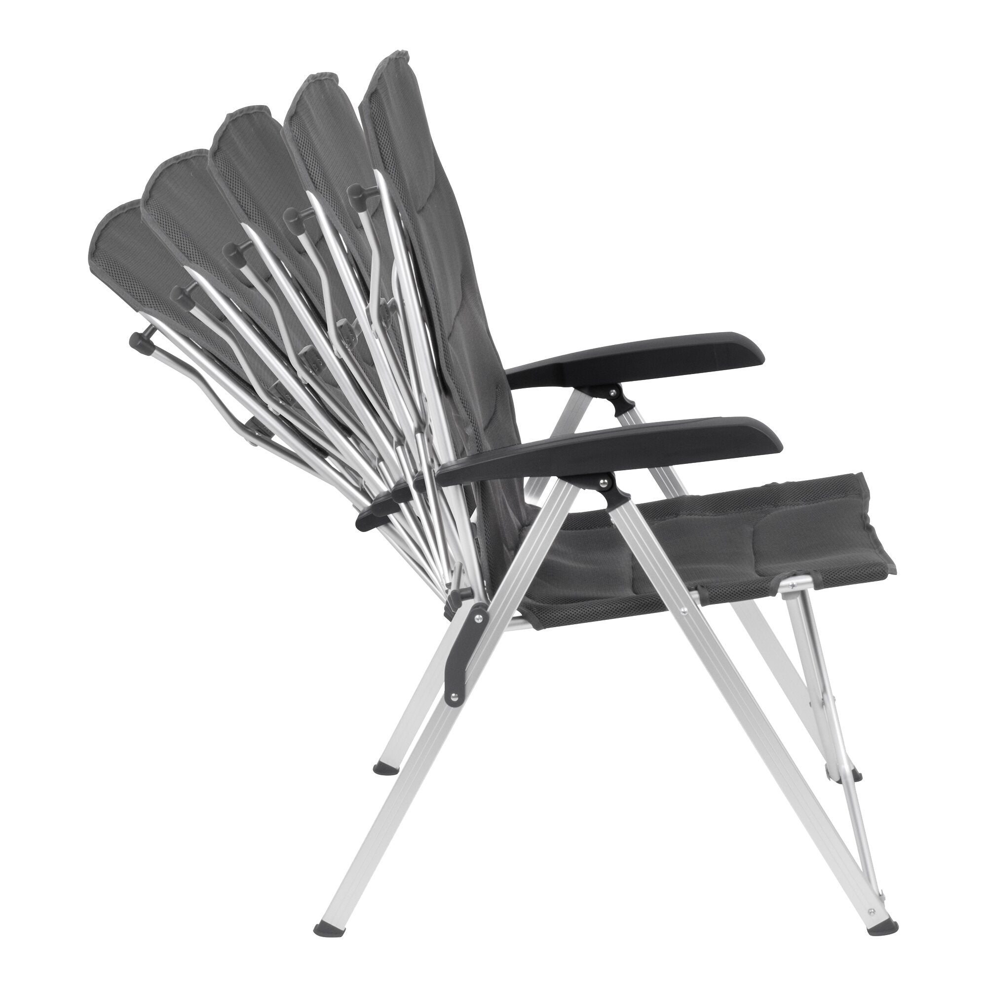 Campingstuhl Dynafold Recliner Outdoor-Stuhl dunkelgrau 