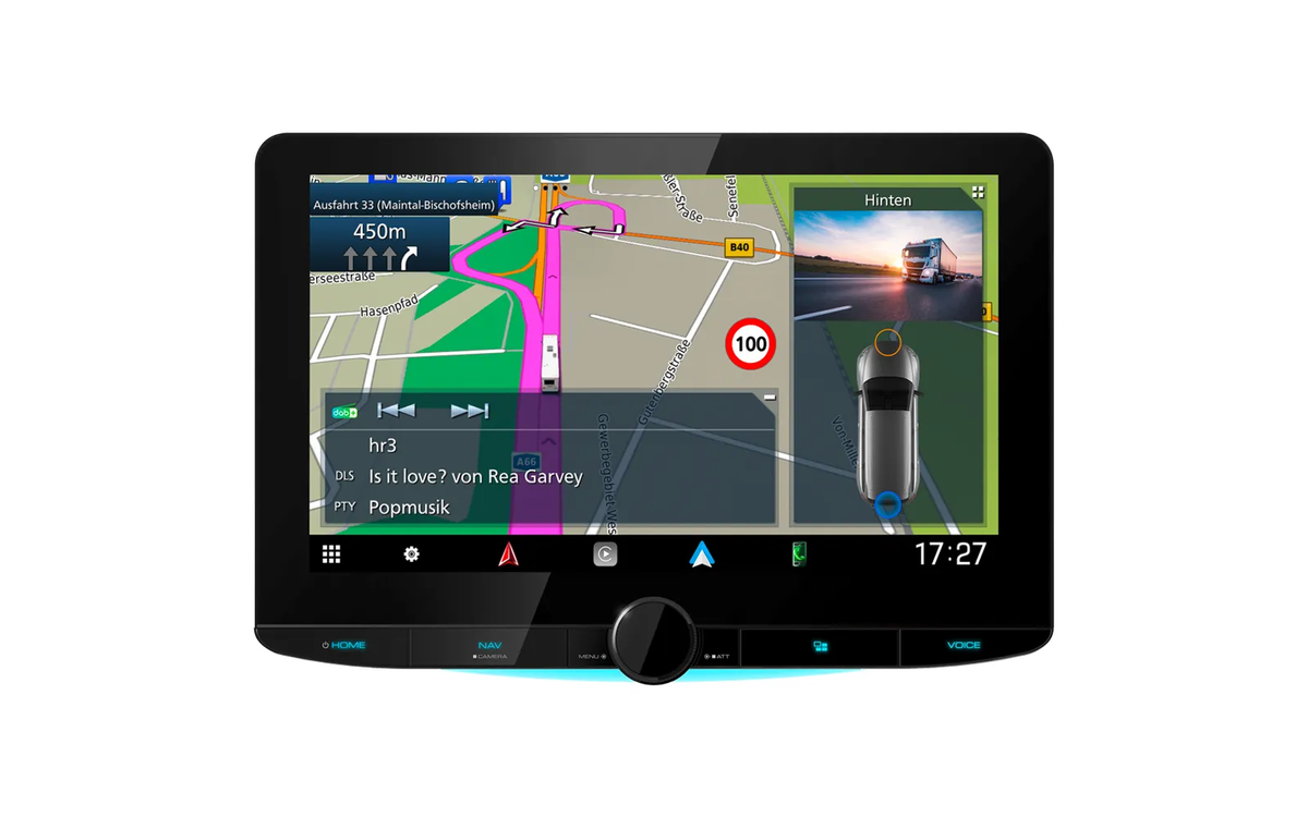 Kenwood DNR992RVS mit Navigations- und Kameraansicht – Original Produktbild