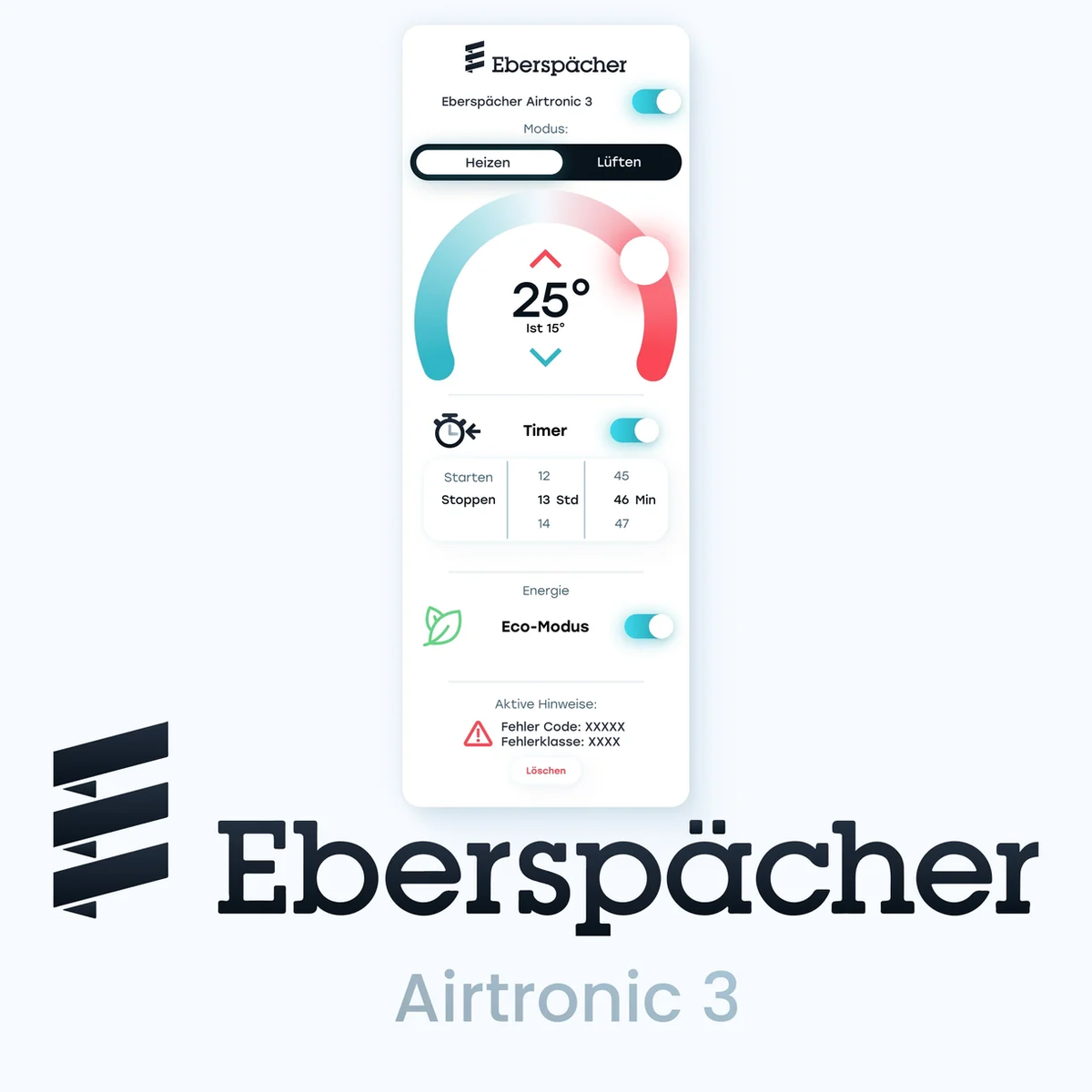 REVOTION App Steuerung für Eberspächer Airtronic 3