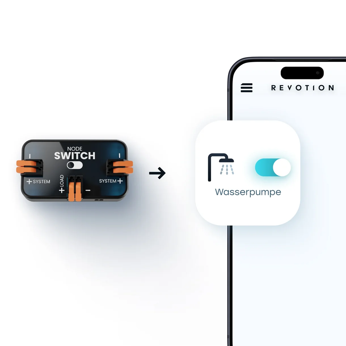 REVOTION NODE Switch Steuerung in der REVOTION App