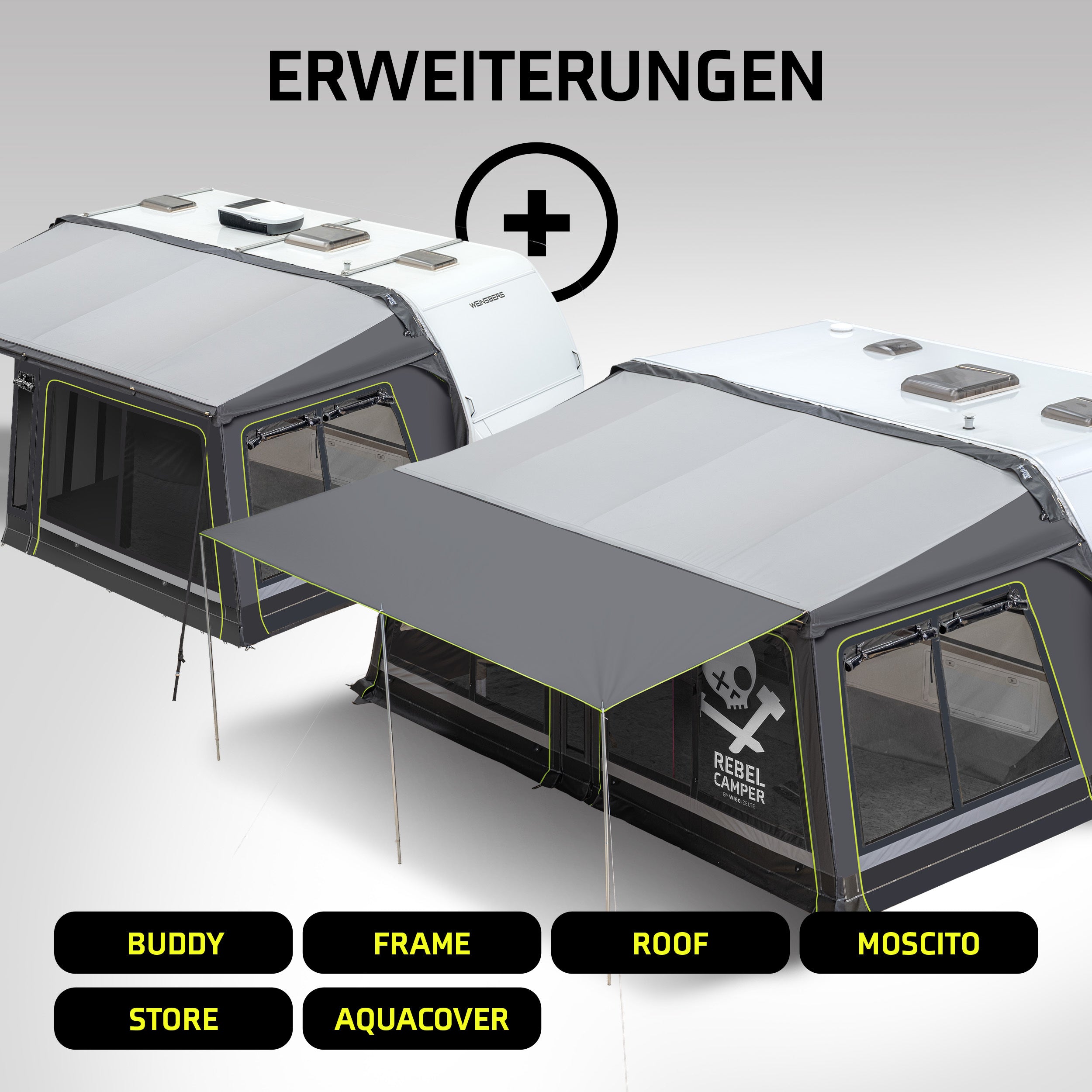 WIGO REBELCAMPER ROLLI PLUS ZERO AIR LIME